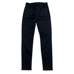 Hudson Nico Super Skinny Black Glitter Jeans Sparkle Size 25 Cotton Stretch